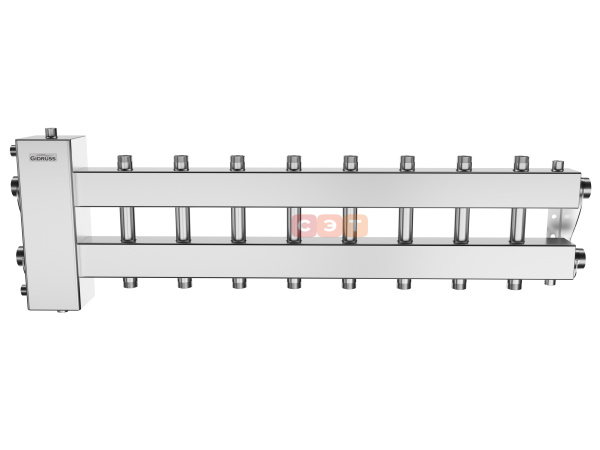 BMSS-150-9DU (нерж., до 150 кВт, подкл. котла G 1½″, 4+4 контура G 1″, боковой контур G 1½″)